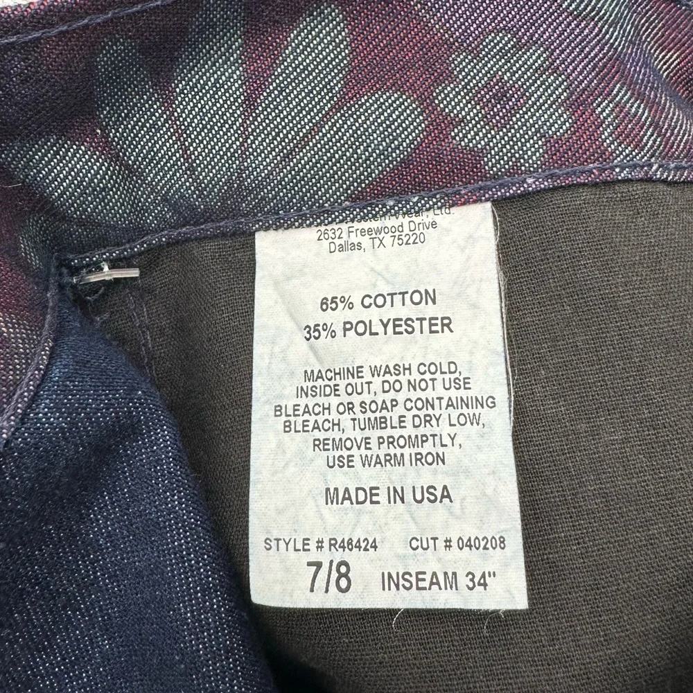 Vintage Roughrider by Circle T Deadstock Floral Retro Style Jeans - Picture 9 of 9